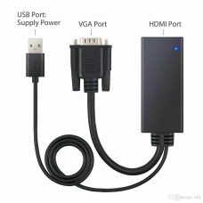 VGA to HDMI Adapter (USB Power and Audio)